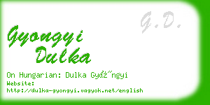 gyongyi dulka business card